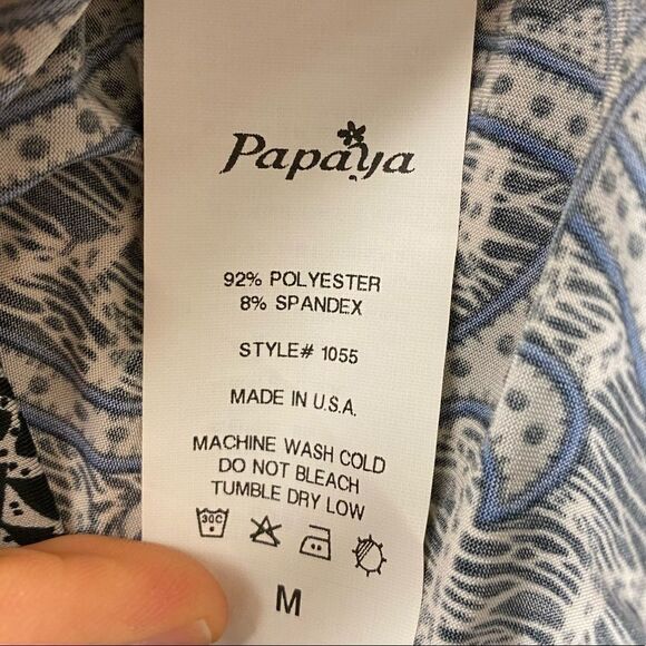 Papaya‎ beaded halter neck paisley floral print jersey knit tunic tank - Picture 5 of 7